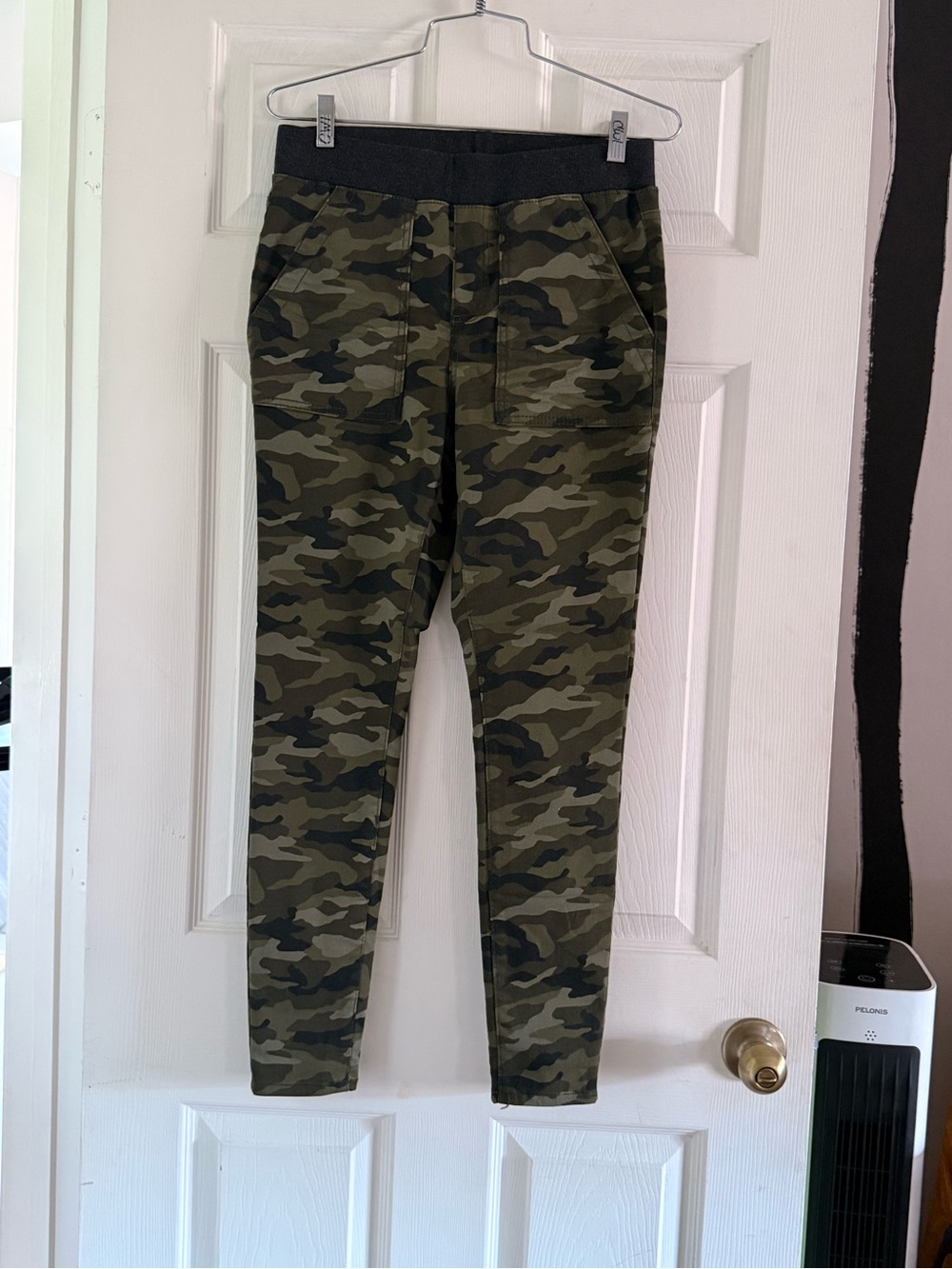 Ladies Camouflage Jogger Bottoms - Green Camo